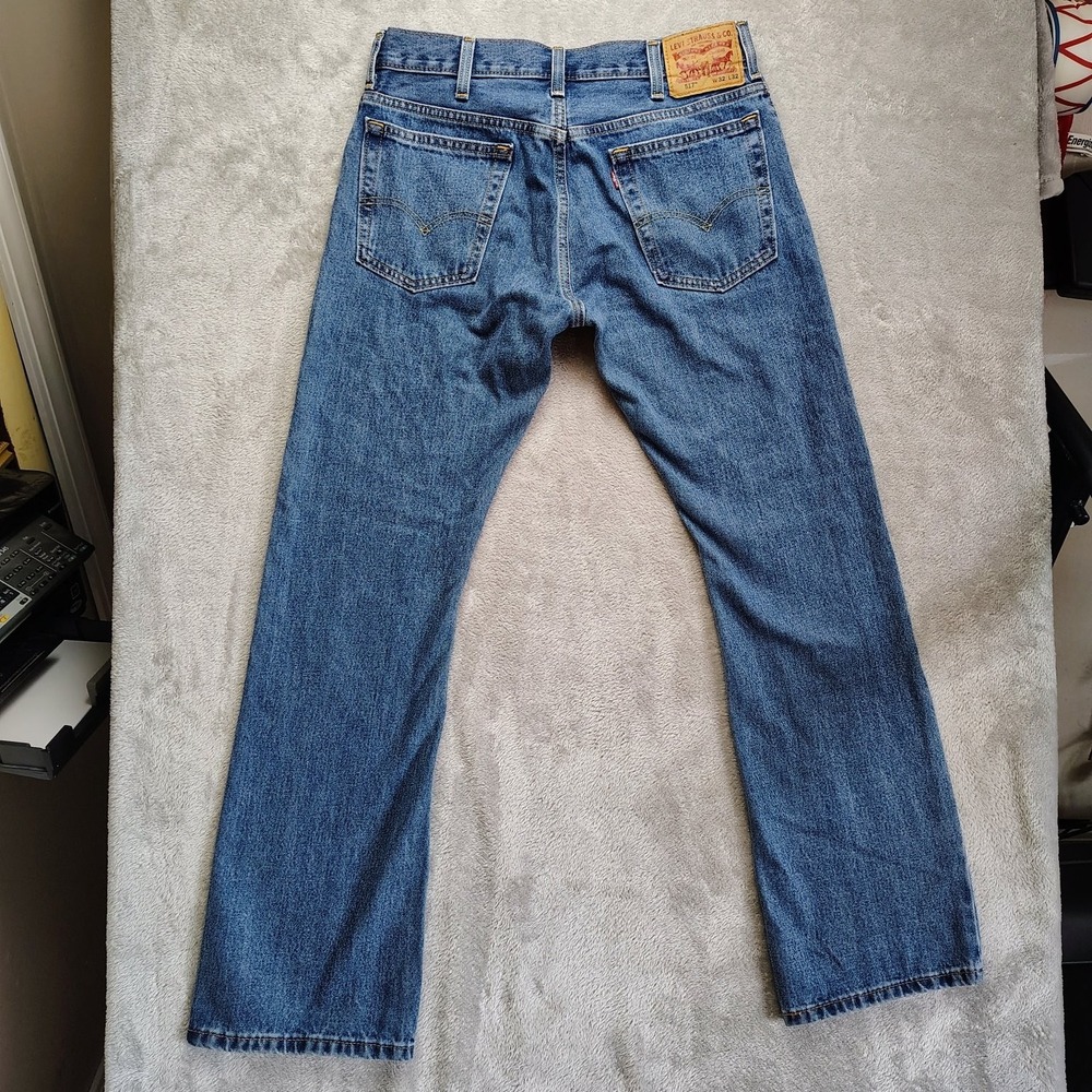 Levi's 517 Men's Jeans Blue Denim W32 L32 Straight Leg 100% Cotton - Picture 6 of 9